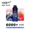 IGET BAR PLUS - BLUEBERRY RASPBERRY BUBBLE GUM 6000 PUFFS 3 IGET Bar Plus – Blueberry Raspberry Bubble Gum