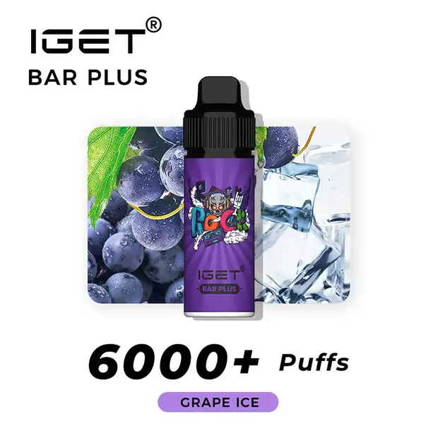 IGET BAR PLUS - GRAPE ICE 6000 PUFFS 1 IGET Bar Plus Grape Ice