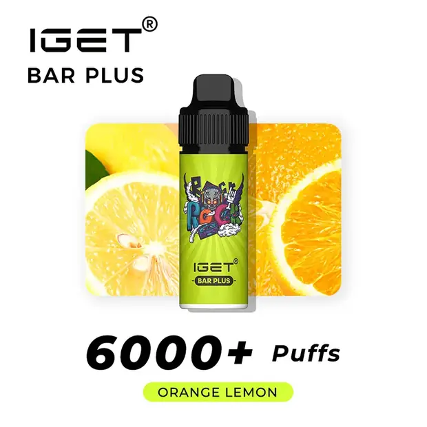 IGET BAR PLUS - ORANGE LEMON 6000 PUFFS 1 IGET Bar Plus – Orange Lemon