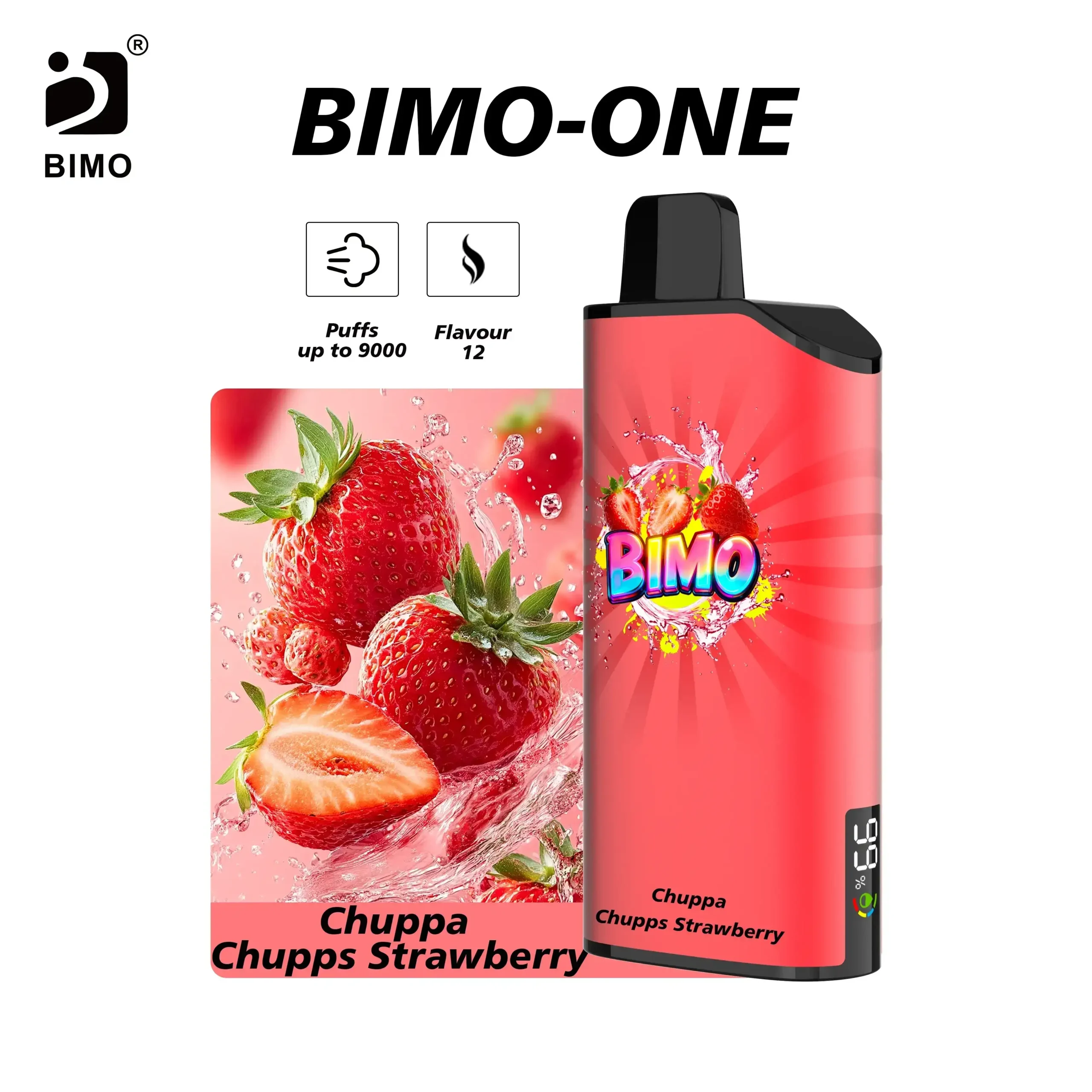 BIMO One 9000 puffs 13 BIMO One 9K-Chuppa Chupps Strawberry