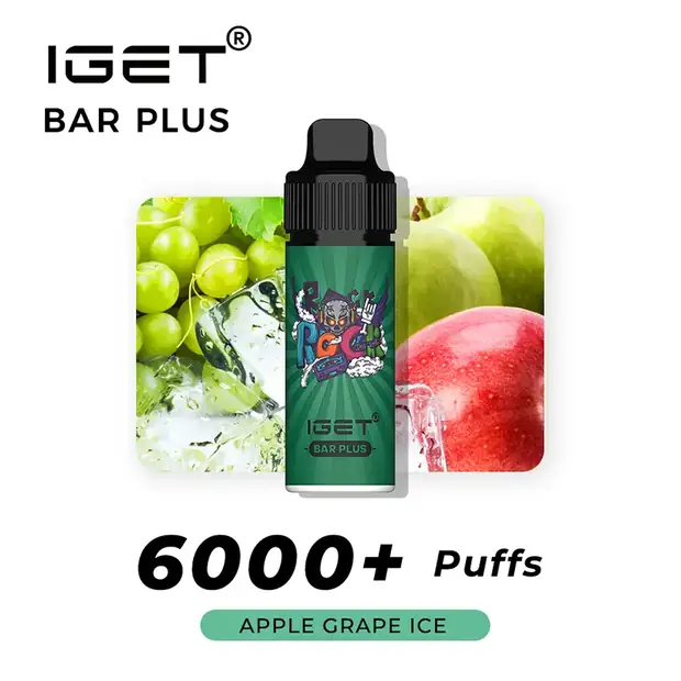 IGET BAR PLUS - APPLE GRAPE ICE 6000 PUFFS