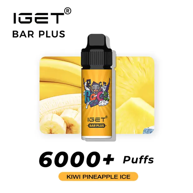 IGET BAR PLUS - KIWI PINEAPPLE ICE 6000 PUFFS