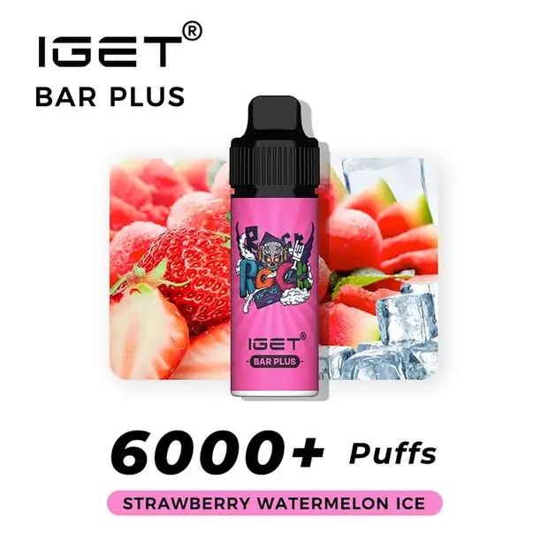 IGET BAR PLUS - STRAWBERRY WATERMELON ICE 6000 PUFFS